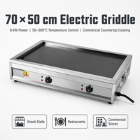 Plaque de cuisson électrique professionnelle de qualité supérieure 6000W en fonte pour restaurant commercial, garantie 1 an
