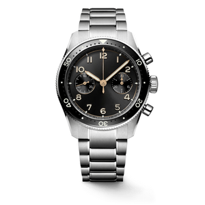 Reloj Deportivo Cronógrafo para Hombre, Caja de Acero Inoxidable, Bisel Giratorio con Marcadores Luminosos, 3 Subesferas, Mecánico, Longinesing - Product Image 4