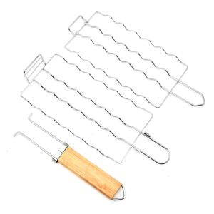 Grille de <span class=keywords><strong>barbecue</strong></span> détachable en acier inoxydable, grille de <span class=keywords><strong>barbecue</strong></span> en métal d'extérieur pour hot-dogs, <span class=keywords><strong>jambon</strong></span> et saucisses, fabriquée à la main avec du charbon de bois - Product Image 5