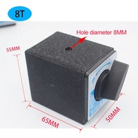 Base magnétique de type V 4T 5T 6T 8T 10T 12T pour indicateur de cadran, support de table magnétique avec interrupteur pour coupe-fil