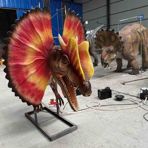 Estatuas modelo animatronic realistas montadas en la pared de cabeza de Dilophososaur - Product Image 2