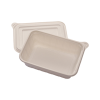 HSQY PLA Boîte de fécule de maïs jetable avec logo personnalisé à 3/4 compartiments Plateau à emporter