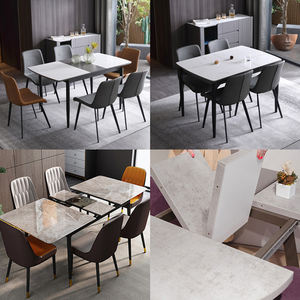 Hoone Vietnam SGCC Blanc Silencieux Table À Manger Pliante Glissière pour Appartement Cuisine Chambre Salle De Bains - Product Image 5