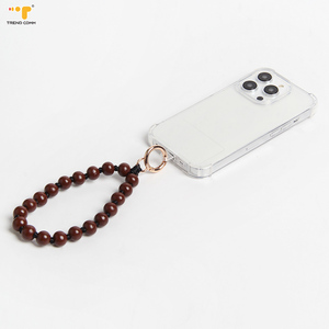Bracelet-<span class=keywords><strong>collier</strong></span> en pierre colorée tendance de 16 mm, designs de portes en bois, accessoires universels pour poignet à perles, sangle pour téléphone portable - Product Image 3