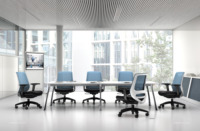 Chaise de bureau exécutive moderne en maille GS-CTA2 avec accoudoirs 2D réglables, base robuste en nylon, pivotant à 360° - Idéale pour les conférences, la formation et l'usage domestique
