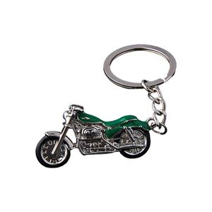 Porte-clés en forme de moto très vendus, cadeau promotionnel, porte-clés en métal vert pour les entreprises - Product Image 1