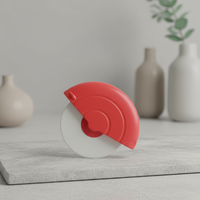 UJ-KT385 Coupe-pizza professionnel en plastique de forme ronde Couteau à pizza en plastique