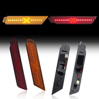 Feux de position latéraux avant et arrière rouges style X pour Chevrolet Camaro 2010-2015, feux de gabarit rouges, lot de 4 pièces