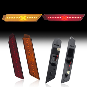 Luces Laterales Rojas Estilo X para Parachoques Delantero y Trasero de Chevrolet Camaro 2010-2015, Juego de 4 Piezas - Product Image 2
