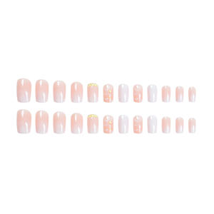 <span class=keywords><strong>Uñas</strong></span> postizas de diamante blanco y <span class=keywords><strong>rosa</strong></span> <span class=keywords><strong>para</strong></span> mujer y niña, accesorio de cobertura completa, Etiqueta Privada, venta al por mayor, 24 unidades - Product Image 2