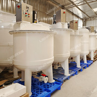 Mélangeur de liquide corrosif personnalisé en acier inoxydable avec revêtement PTFE résistant à la corrosion, 2500L, machine à fabriquer du blanchiment à base de moteur