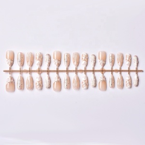 30 Piezas <span class=keywords><strong>de</strong></span> Uñas Postizas con Diseño <span class=keywords><strong>de</strong></span> Conchas Marinas Tridimensionales, Estilo Vacacional, Tipo Almendra, para la Playa - Product Image 4