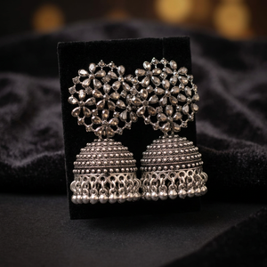 Boucles d'oreilles tendance en argent sterling 925 indien, style unique pour robes, avec placage or, pour femme, jeune fille, dame - Product Image 4