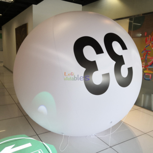 <span class=keywords><strong>Ballon</strong></span> gonflable géant personnalisé de 2 m, <span class=keywords><strong>ballon</strong></span> en PVC, LED RGB, télécommande, ballons publicitaires gonflables à l'hélium pour la décoration de fête - Product Image 1