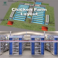 Système de cages à poules pondeuses entièrement automatique galvanisé de type H à 4 niveaux pour l'élevage commercial de volailles et la production d'œufs