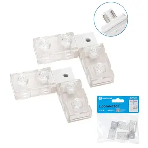 Connettore a L per striscia LED da 8mm, circuito integrato, ideale per giunzioni in progetti di illuminazione LED e decorazione. - Product Image 2