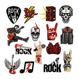 Patchs brodés vintage punk rock à thermocoller - Product Image 1