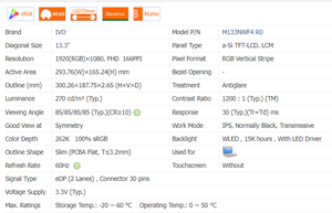 หน้า<span class=keywords><strong>จอ</strong></span> LCD สำหรับแล็ปท็อปหน้า<span class=keywords><strong>จอ</strong></span>แล็ปท็อป13.3 "FHD IPS โมดูล1920*1080 120Hz - Product Image 6