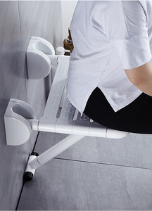 HEWEI Sedile <span class=keywords><strong>Doccia</strong></span> Moderno Quadrato in Acciaio Inox Cromato, Montaggio <span class=keywords><strong>a</strong></span> Parete, Ecologico, Pieghevole, Antiscivolo in ABS, Colore Personalizzabile - Product Image 4