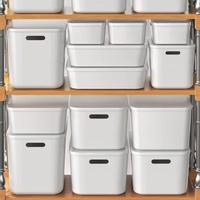 Conteneur de rangement multifonctionnel pour la cuisine et la chambre à coucher, lot plat