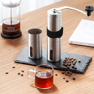 Venta directa de fábrica: Molinillo de café manual portátil premium de acero inoxidable con núcleo de muela cerámica - Product Image 1