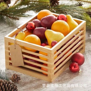 <b>Bamboo</b> Storage Basket Rectangle Handmade Food <b>Container</b> For Kitchen Fruit Vegetables Snacks Living Room Decor - Product Image 1