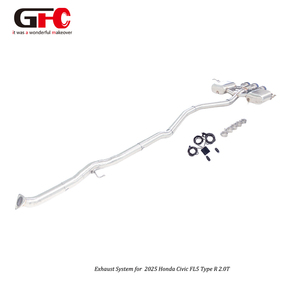 Système d'échappement Catback pour <span class=keywords><strong>Honda</strong></span> <span class=keywords><strong>Civic</strong></span> <span class=keywords><strong>Type</strong></span>-<span class=keywords><strong>R</strong></span> FK8 FL5 2.0T 2025 en acier inoxydable avec embouts bleu brûlé - Product Image 4
