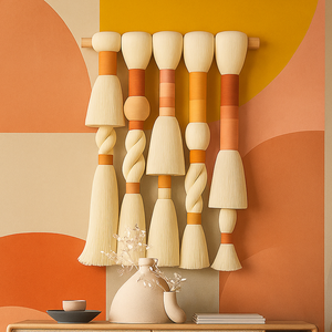 Kit Artigianale Macramè Intrecciato a Mano Stile Costiero per Decorazioni Moderne Industriali di Caffetterie, Hotel, Casa e Ambienti Commerciali, Ornamento, Regalo Artigianale - Product Image 4