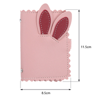 Portefeuille en cuir PU de haute qualité avec oreilles de lapin, prêt à être expédié, porte-cartes de visite fin et mini étui pour passeport