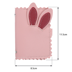 Portefeuille en cuir PU de haute qualité avec oreilles de lapin, prêt à être expédié, porte-cartes de visite fin et <span class=keywords><strong>mini</strong></span> étui pour passeport - Product Image 1
