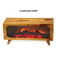 MOMI Humidificateur Portable à Effet Flamme 3D, Veilleuse Longue Portée pour Ambiance Maison, Chambre et Aromathérapie