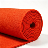 Roter Event-Bodenteppich Rolle Vliesstoff Polyester Nadelfilz Einweg-Rutschfester Ausstellungsteppich