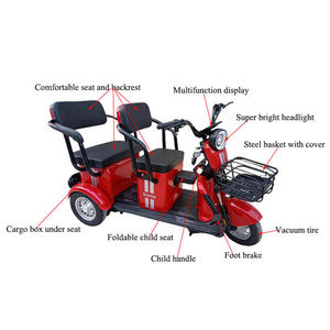 Vélo électrique personnalisé à 3 roues, scooter électrique à <span class=keywords><strong>trois</strong></span> places, tricycle à <span class=keywords><strong>trois</strong></span> roues, vélo à pneus larges, tricycle électrique pour la mobilité - Product Image 3