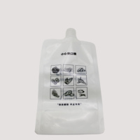 Sacs en plastique personnalisés de qualité alimentaire avec bec verseur et bouchon pour salade, sauce, ketchup, assaisonnement, miel, aliments pour bébés, emballage de sushi