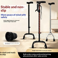 Medical Multi-Position Height Adjustable Aluminum Walking Stick TPR Armpit Bracket Elbow Crutch Axillary Underarm Crutches