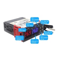 STC-3008 double incubateur numérique Thermostat régulateur de température 10A chauffage refroidissement 12V 24V 220V