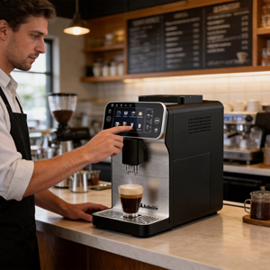 เครื่องชงกาแฟเอสเพรสโซ่สไตล์วินเทจสำหรับใช้ในบ้าน Anbolife OEM/ODM, เครื่องชงกาแฟอัตโนมัติสแตนเลสพร้อมฟังก์ชั่นชงกาแฟในตัว - Product Image 4