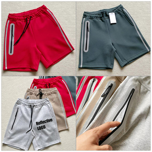 Men's Soccer <strong>Shorts</strong> Eco-Friendly Reflective Runner <strong>Tech</strong> Fleece Zip Track Suit New Arrival Plain Jogging <strong>Shorts</strong> with Logo - Product Image 2