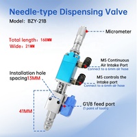 Vanne à aiguille pneumatique pour distribution de liquide unique, machine de distribution d'adhésif UV, moteur contrôlé par PLC, acier inoxydable, 220V, 1
