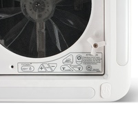 Ventilateur de toit pour camping-car HEYRV DC12V 280MM avec lumière LED et panneau de commande à distance, commande électrique, lanterneau pour caravane