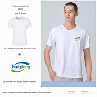 T-shirt en coton haut de gamme personnalisable, manches courtes, chemises culturelles de qualité supérieure, vêtements de travail d'entreprise, col rond, broderie unie