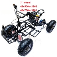 500W/750W moteur électrique Go Kart Karting voitures ATV 200 UTV Quad Dune Buggy Atvutv corps cadre pièces châssis Kit avec roues de 8 pouces