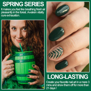 Vernis à <span class=keywords><strong>ongles</strong></span> en gel BOZLIN Green Series, marque privée, <span class=keywords><strong>semi</strong></span>-<span class=keywords><strong>permanent</strong></span>, couleur verte vegan, gel à <span class=keywords><strong>ongles</strong></span> à faire tremper, gel UV pour <span class=keywords><strong>ongles</strong></span> - Product Image 5