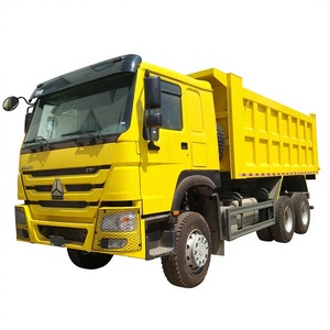 รถดัมพ์ดีเซลสีเหลือง 6x4 ขนาด 351-450 แรงม้า ยูโร 3 สำหรับงานหนัก ขนส่งวัสดุก่อสร้าง - Product Image 1