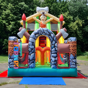 Tobogán de PVC de 0.55mm de Doble Carril con Temática de Tribus Salvajes para Parque de Atracciones con Soplador, Precio Económico para Niños y Adultos - Product Image 1