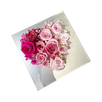 Rose éternelle artisanale en acrylique, design Freud, cadeau d'anniversaire prêt à l'emploi, Saint-Valentin, Qixi Festival, boîte cadeau, fleur en gros