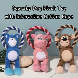 Juguetes de Peluche para Perros con Diseño de Animales, Juguete Interactivo de Cuerda para Jugar al Tira y Afloja - Product Image 2