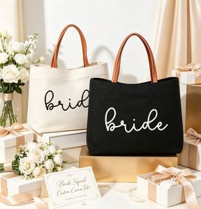 Bolsa de Lona para Despedida de Soltera y Fiesta Nupcial, Bolso Personalizado de Gran Capacidad para Novia y Damas de Honor - Envío Directo - Product Image 1