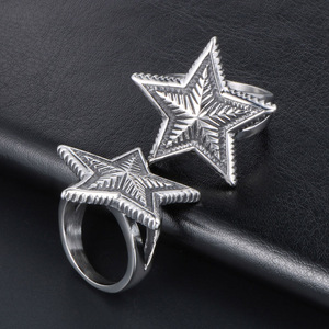 Star Exaggerated <b>Ring</b> <b>Titanium</b> Steel Women's Jewelry Korean Style Fashion Accessory SA964 - Product Image 4