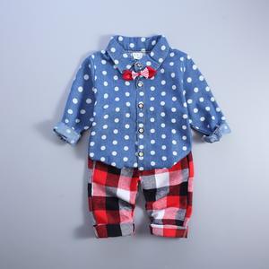 Lote de Ropa al por Mayor para Niñas, Camisa de Manga Larga y Pantalón a Cuadros - Product Image 1